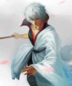 Gintoki Sakata Anime Art Paint By Numbers