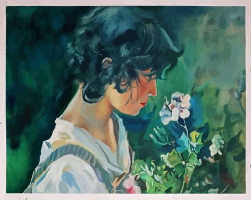 Girl With Flowers Joaquín Sorolla Paint By Numbers