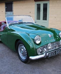 Green 1958 Triumph TR3A Paint By Numbers