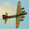 Green B 17 Airplane Paint By Numbers