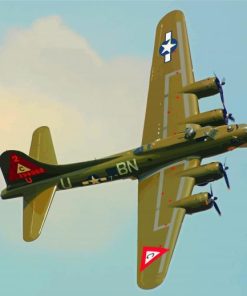 Green B 17 Airplane Paint By Numbers