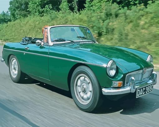 Green MGB Paint By Numbers