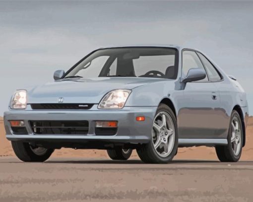 Grey Honda Prelude Paint By Numbers