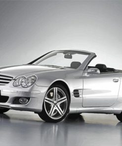 Grey Mercedes Benz SL Paint By Numbers