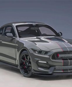 Grey Shelby Mustang Car Paint By Numbers