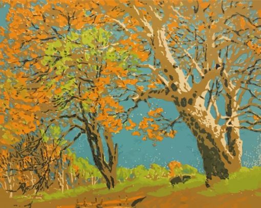 Gustave Baumann Sycamore Salt Creek Paint By Numbers