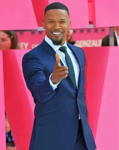 Handsome Jamie Foxx Actor Paint By Numbers