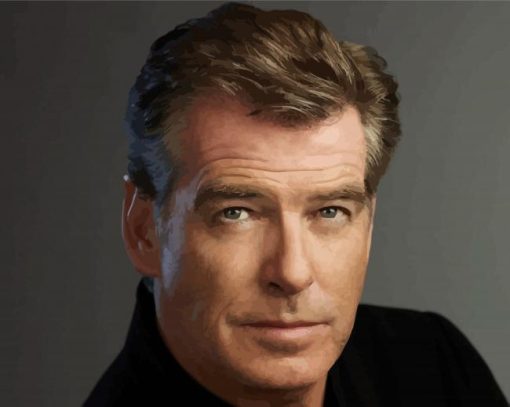 Handsome Pierce Brosnan Paint By Numbers