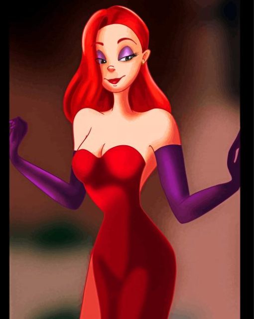 Jessica Rabbit Cartoon Paint By Numbers