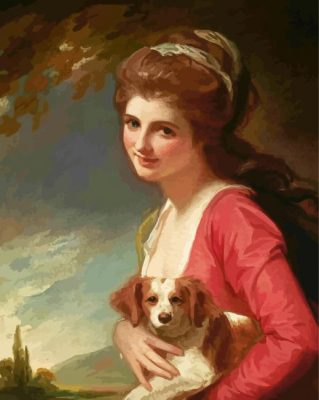 Lady And Her Puppy By Toulmouche Paint By Numbers