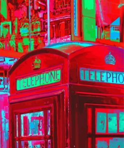 London Telephone Box Paint By Numbers