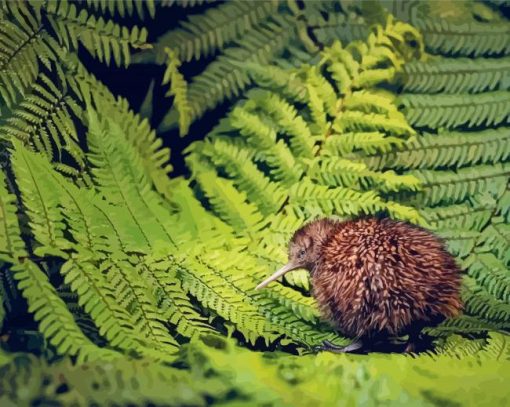 Lonely Kiwi Bird Paint By Numbers