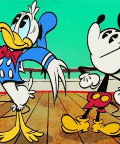 Mickey Mouse And Donald Duck Paint By Numbers