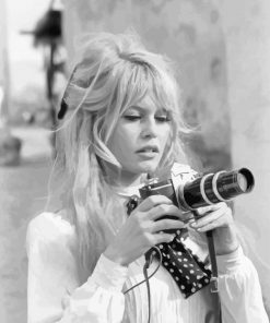 Brigitte Bardot Monochrome Paint By Numbers