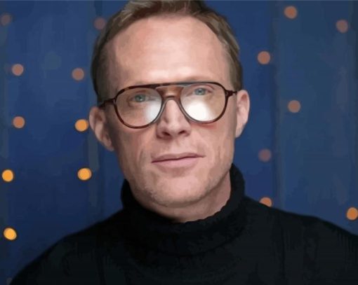 Paul Bettany With Glasses Paint By Numbers