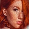 Redhead Woman With Freckles Paint By Numbers