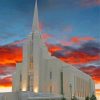 Rexburg Idaho Temple Sunset Paint By Numbers