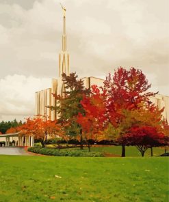 Seattle Washington Temple Paint By Numbers