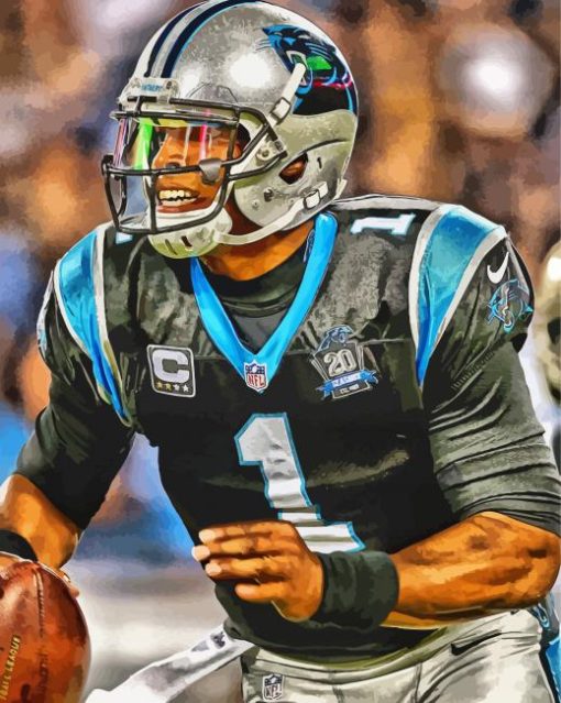 The Player Cam Newton Paint By Numbers