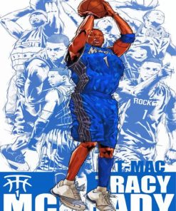 Tracy McGrady Basketball Player Poster Paint By Numbers