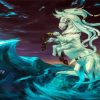 White Sleipnir Horse In Sea Paint By Numbers