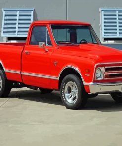 1968 Red Chevrolet Paint By Numbers