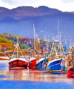 Abstract Tarbert Harbour Paint By Numbers