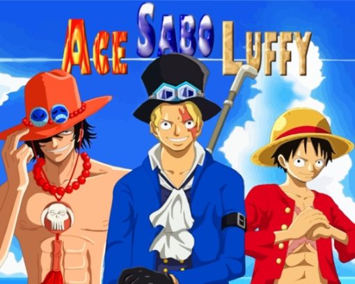 Ace Luffy Sabo One Piece Anime Paint By Numbers