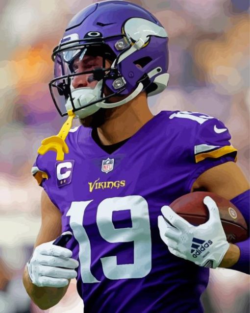 Adam Thielen Minnesota Vikings Wide Receiver Paint By Numbers