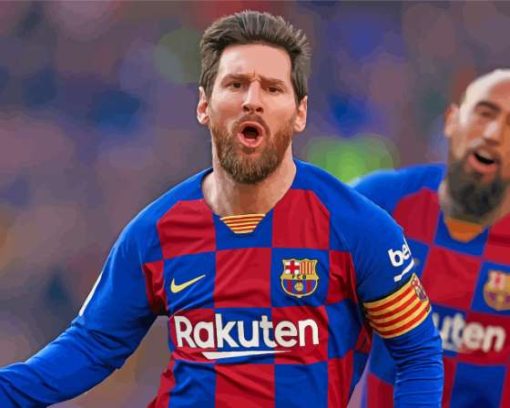 Aesthetic Messi Barcelona Paint By Numbers