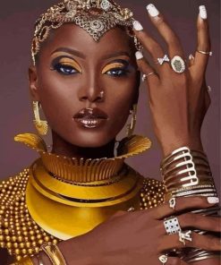 Aesthetic African Queen Paint By Numbers