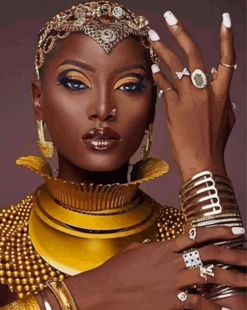 Aesthetic African Queen Paint By Numbers