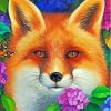 Aesthetic Floral Fox Paint By Numbers