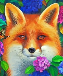 Aesthetic Floral Fox Paint By Numbers