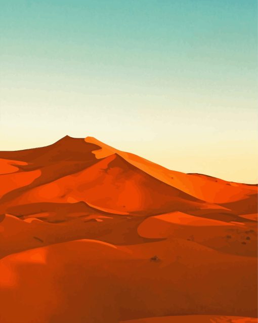 Aesthetic Red Desert Paint By Numbers