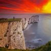 Amazing Sunset In Old Harry Rocks Paint By Numbers