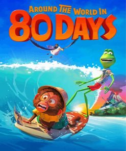 Around The World In 80 Days Animation Poster Paint By Numbers