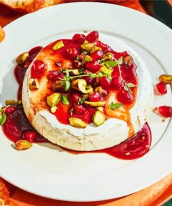 Baked Brie With Pomegranate And Pistachios Paint By Numbers