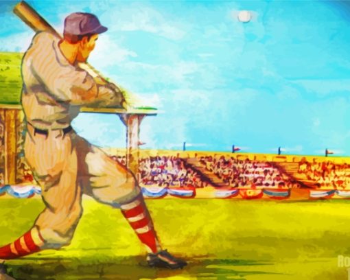 Baseball Home Run Paint By Numbers