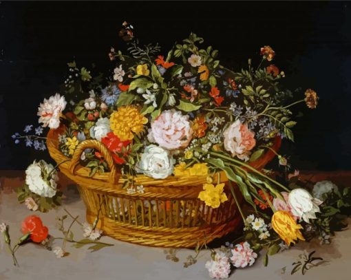 Basket Of Flowers Jan Brueghel Paint By Numbers