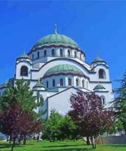 Belgrade St Sava Church Paint By Numbers