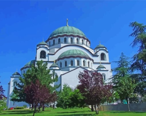 Belgrade St Sava Church Paint By Numbers