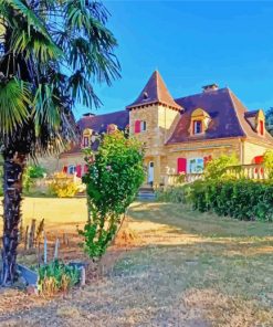 Bergerac Houses Paint By Numbers