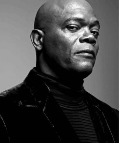 Black And White Samuel L Jackson Paint By Numbers