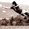 Black And White Ultimate Frisbee Player Paint By Numbers