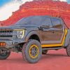 Black And Yellow Ford Raptor Paint By Numbers