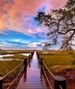 Boardwalk To A Marsh Paint By Numbers