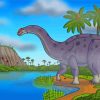 Brontosaurus Animal Art Paint By Numbers