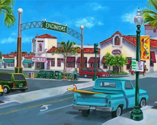 California Encinitas City Paint By Numbers