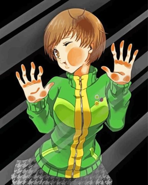 Chie Persona 4 Game Paint By Numbers